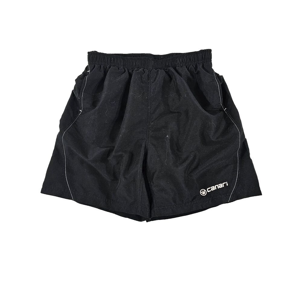 Canari Womens Short Athletic Running Elastic Waist‎ Pockets Lined Logo Black M